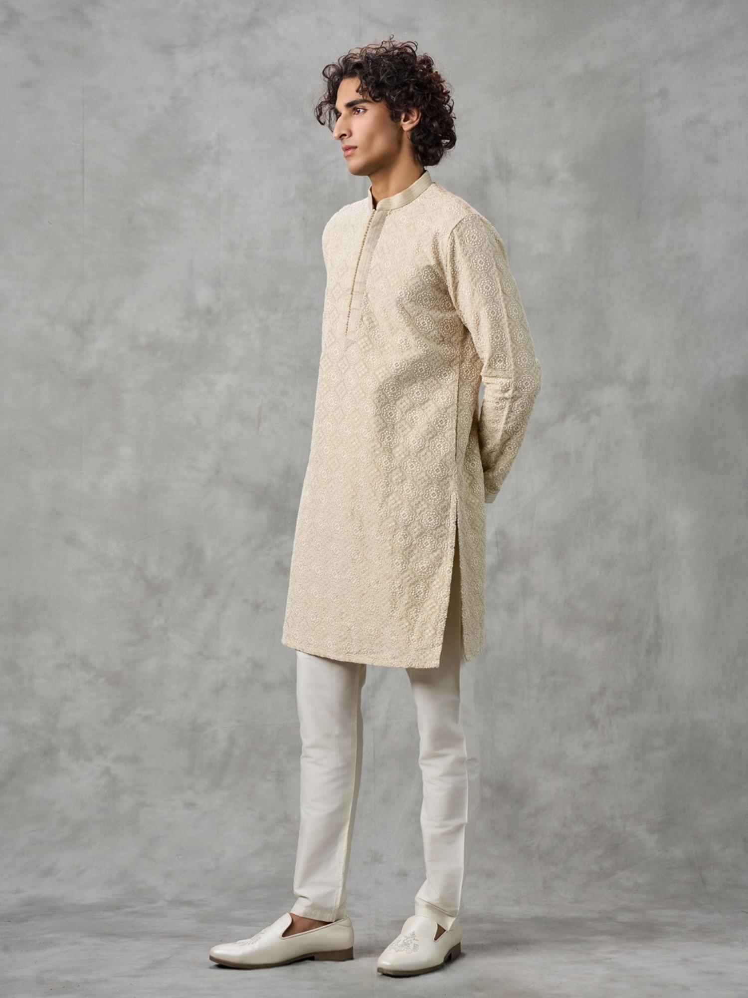 Regal Beige Kurta with Pyjama