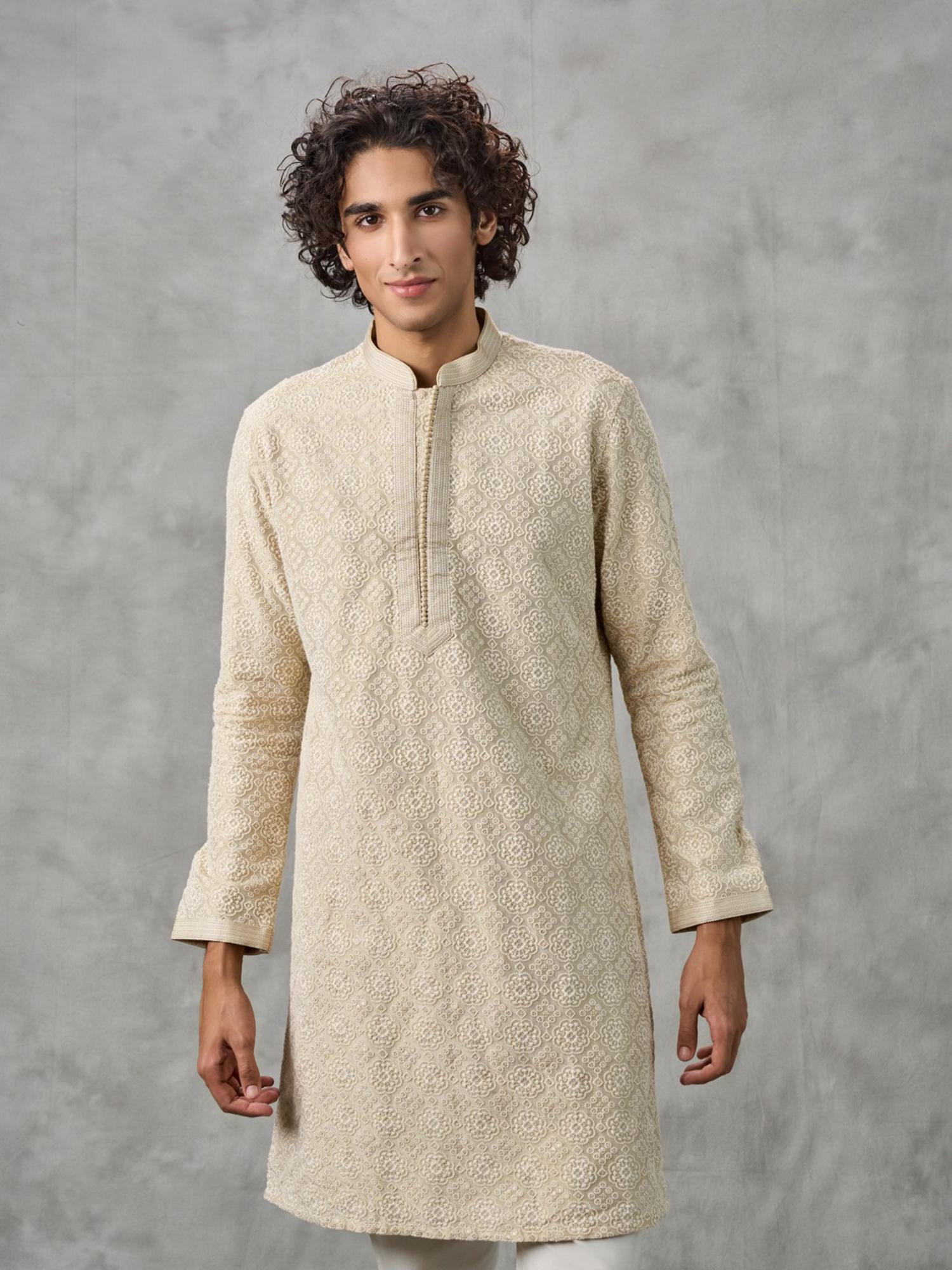 Regal Beige Kurta with Pyjama