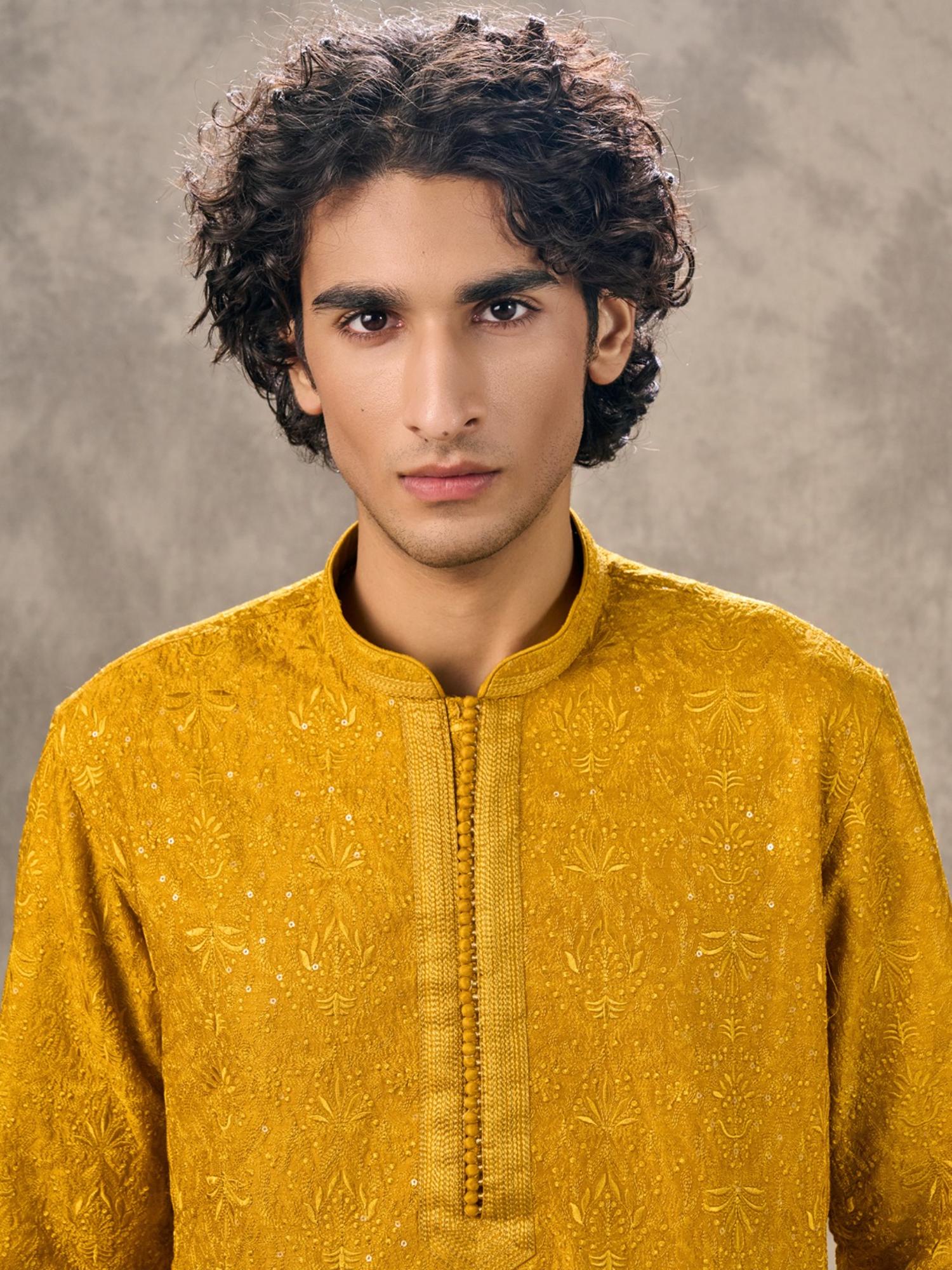 Mustard Resplendence Kurta with Pyjama