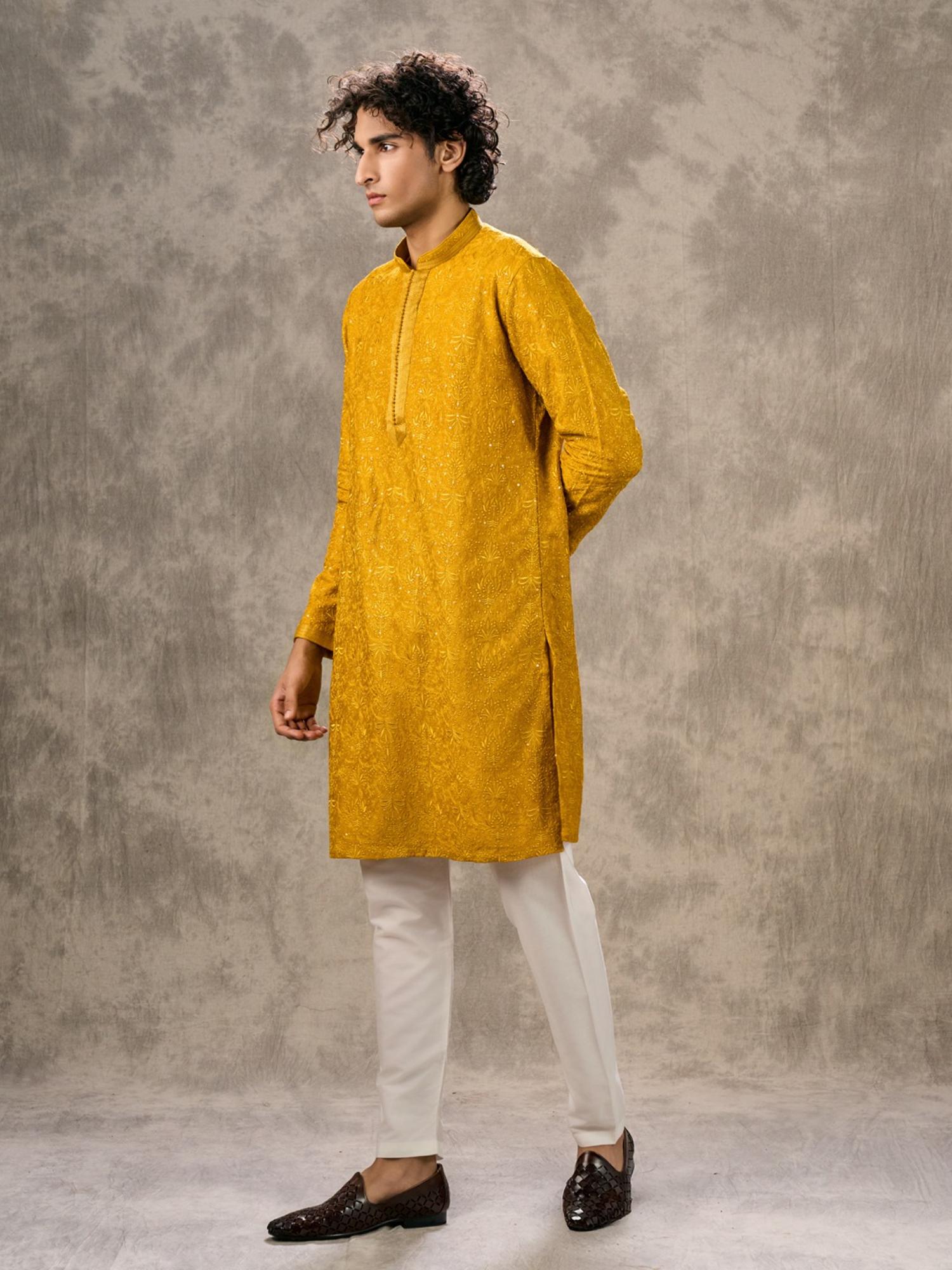Mustard Resplendence Kurta with Pyjama