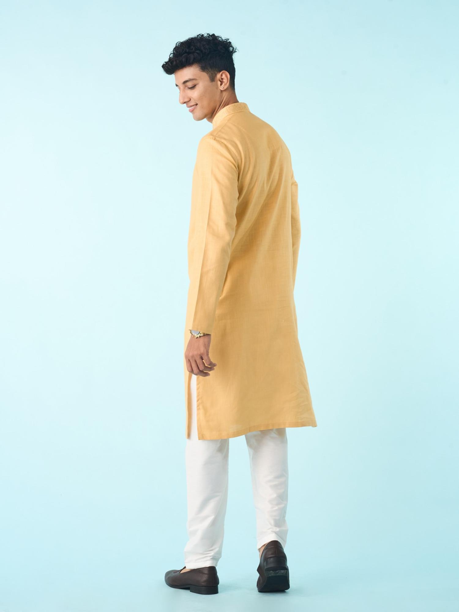 Majestic Yellow Solid Kurta
