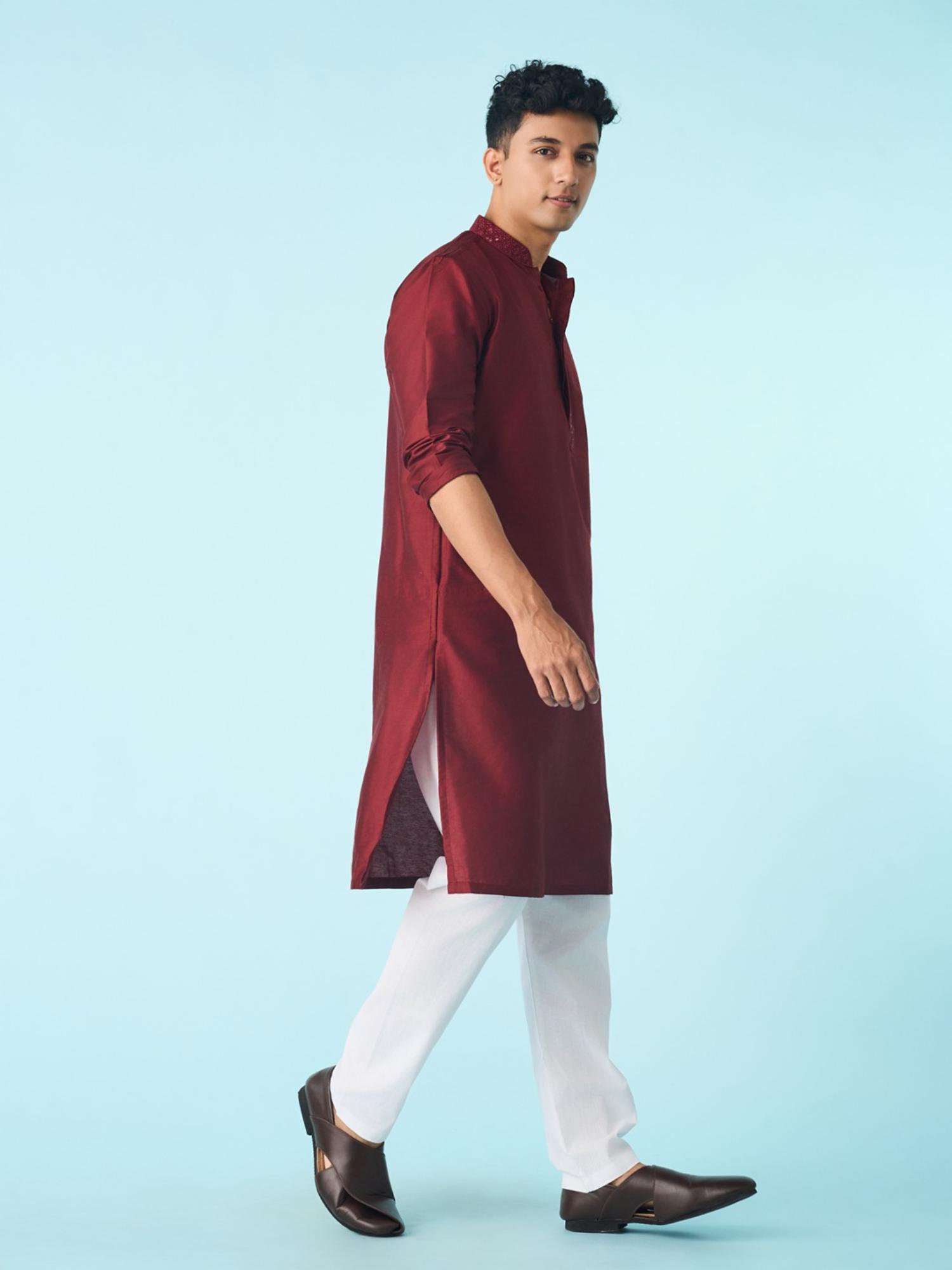 Maroon Royal Kurta