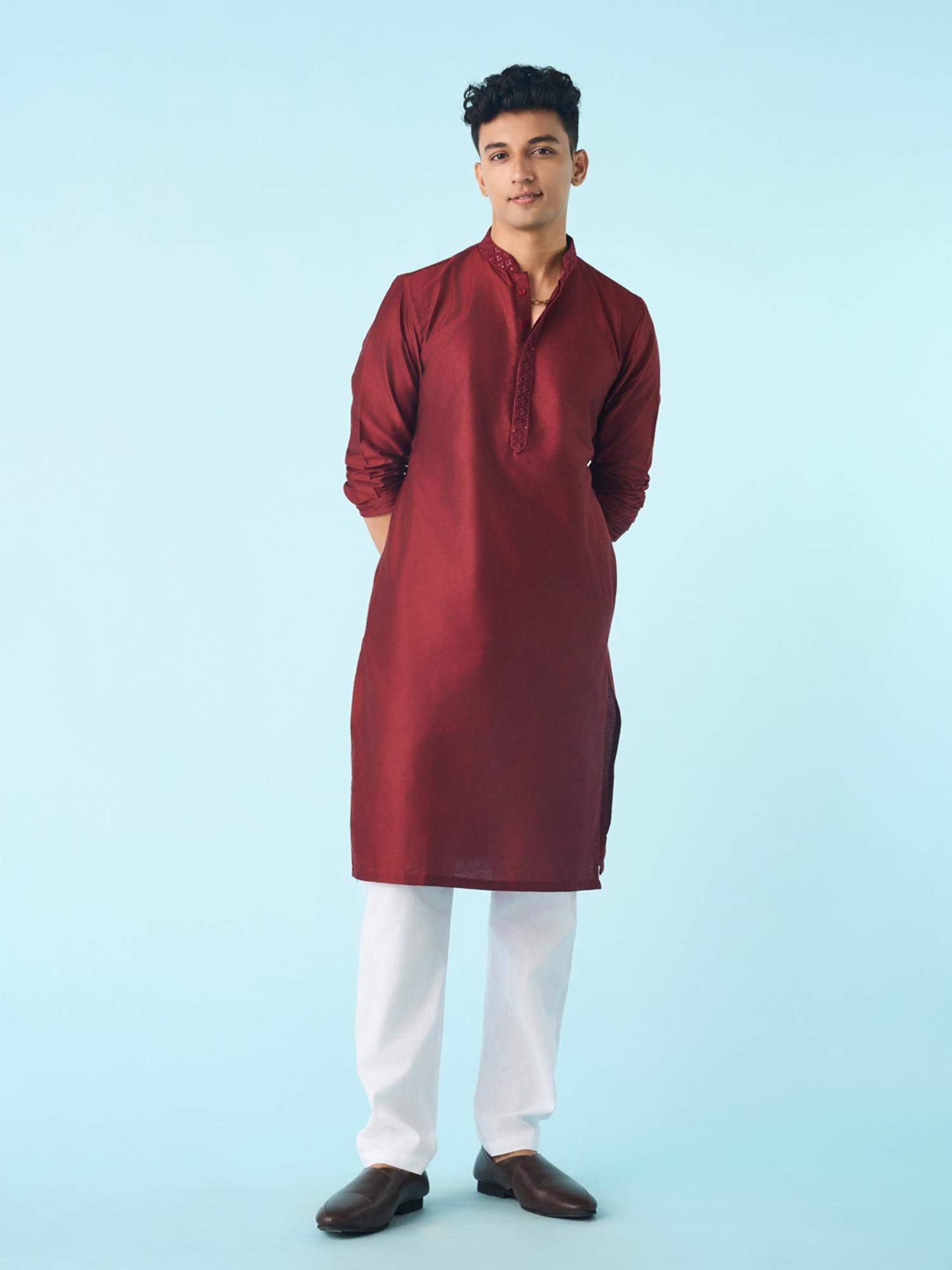 Maroon Royal Kurta