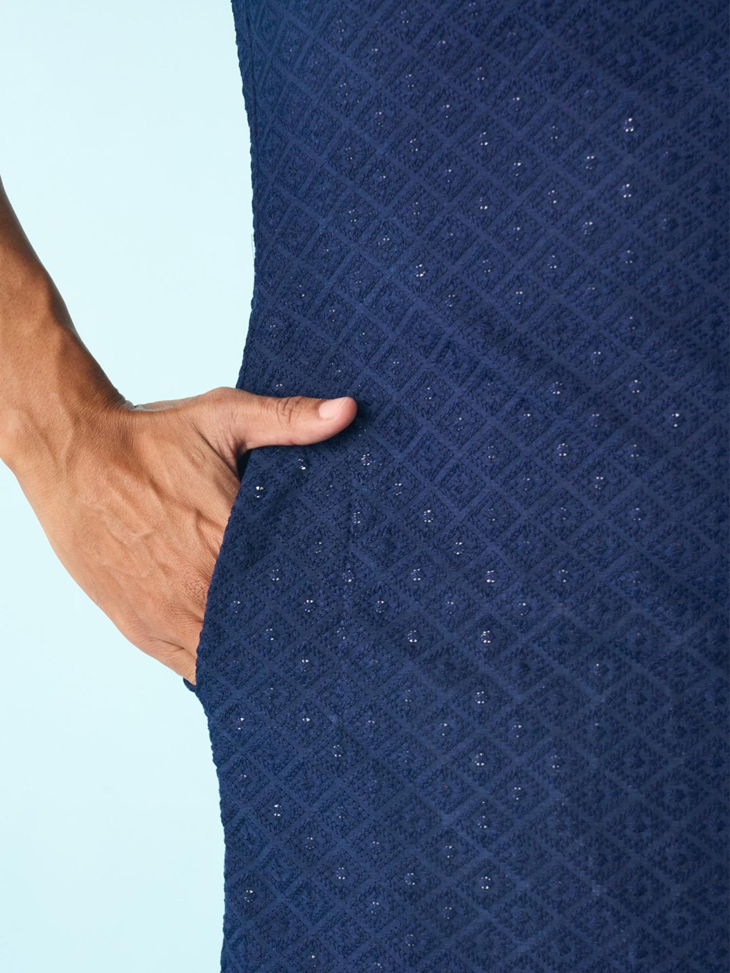 Navy Blue Regal Radiance Kurta