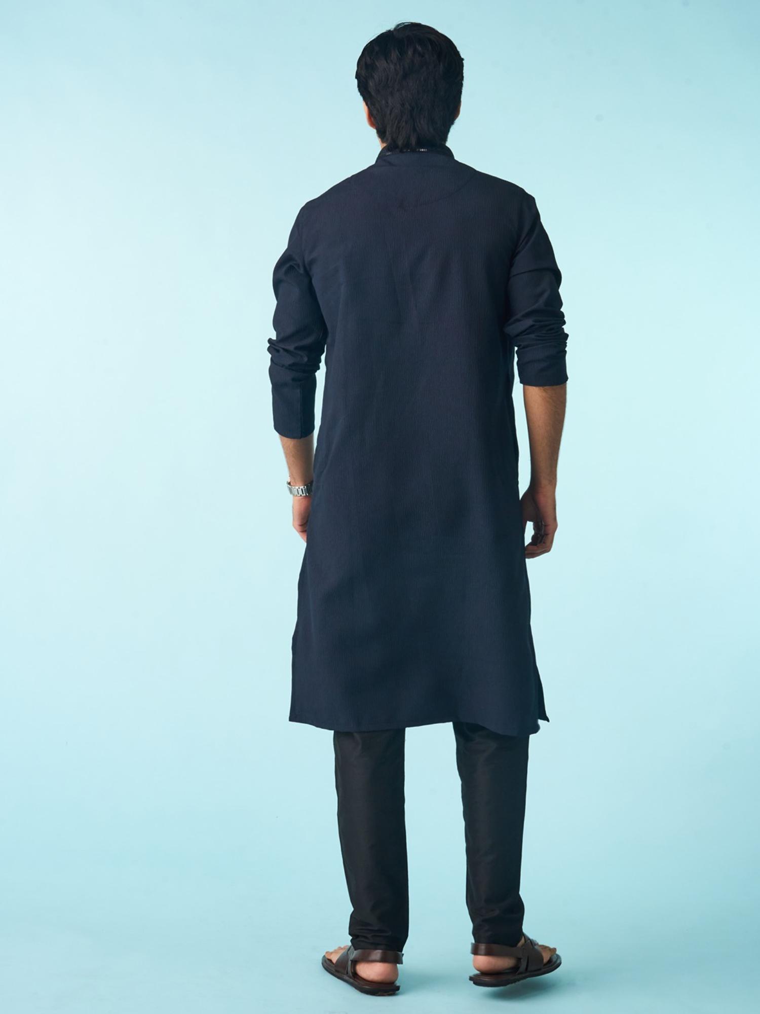 Elegant Navy Blue Kurta