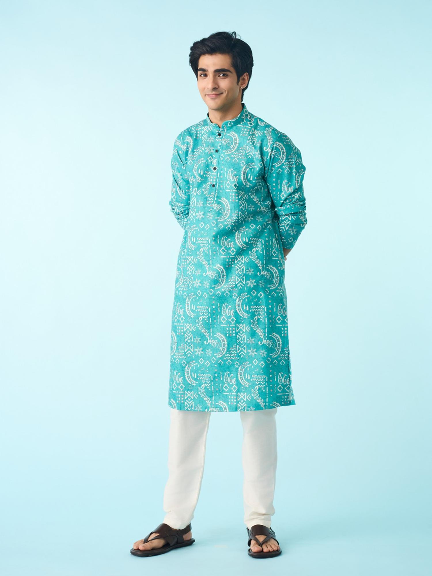 Turquoise Regal Kurta