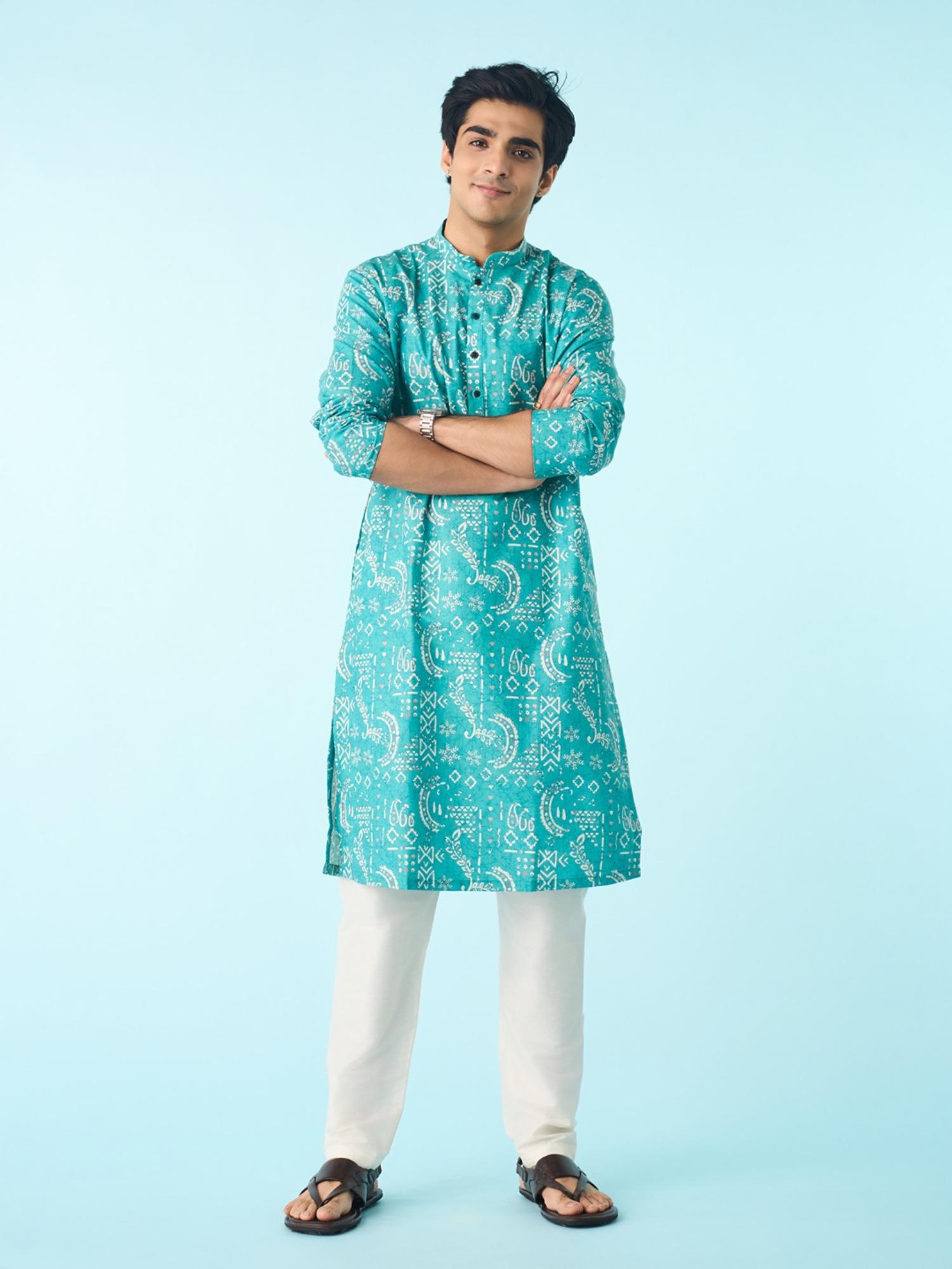 Turquoise Regal Kurta