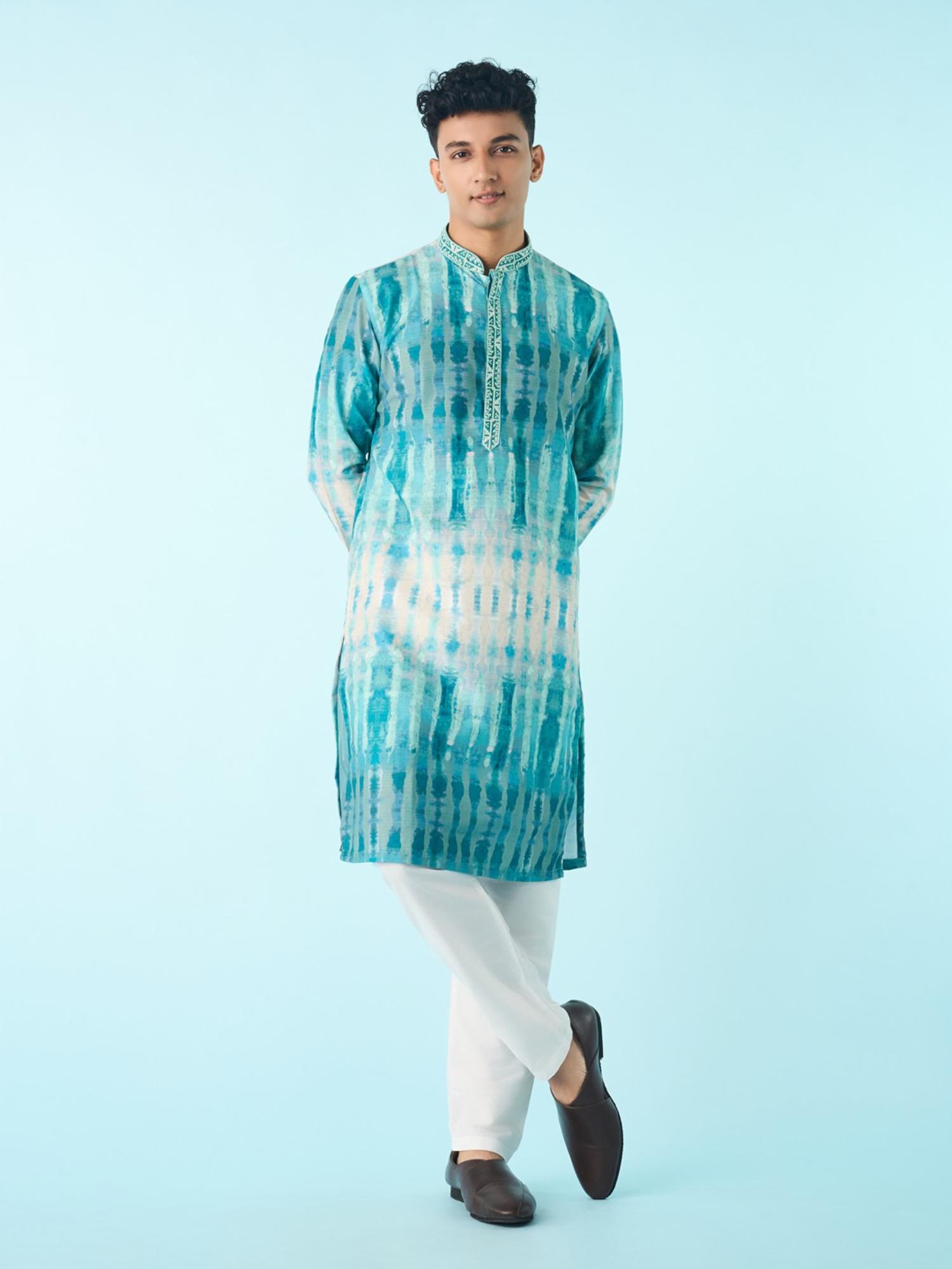 Aqua Blue Elegance Kurta