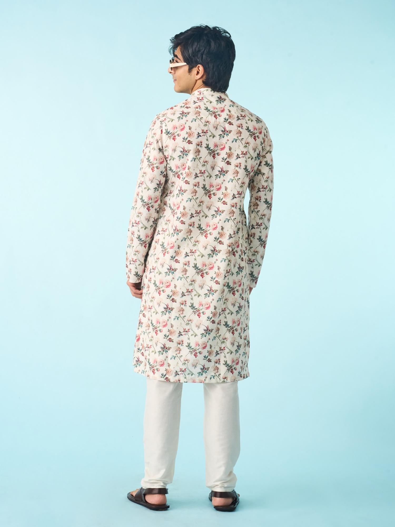 Cream Odyssey Of Grace Kurta
