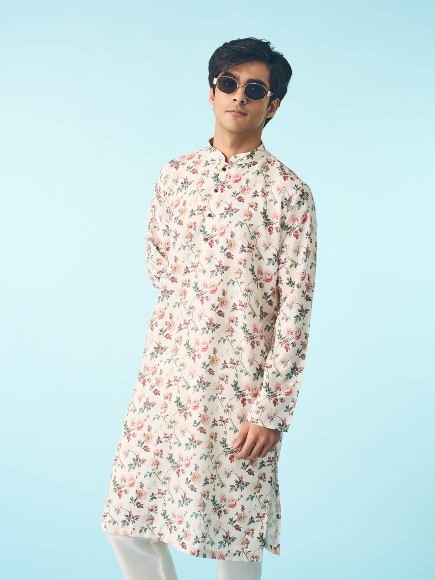 Cream Odyssey Of Grace Kurta