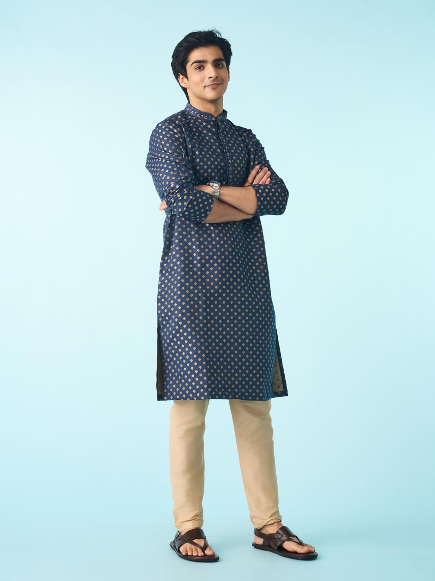 Navy Blue Celebration Kurta