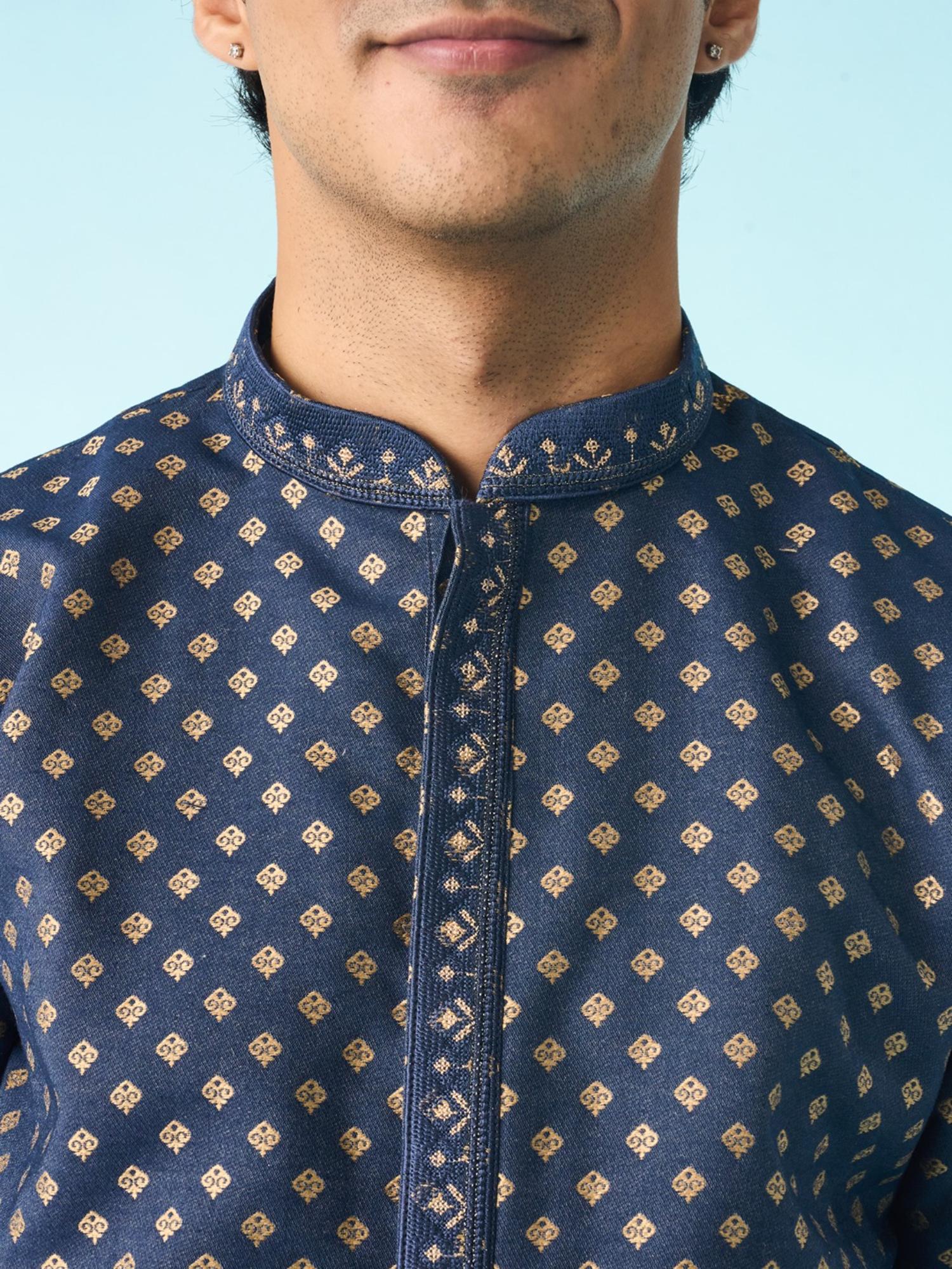 Navy Blue Celebration Kurta