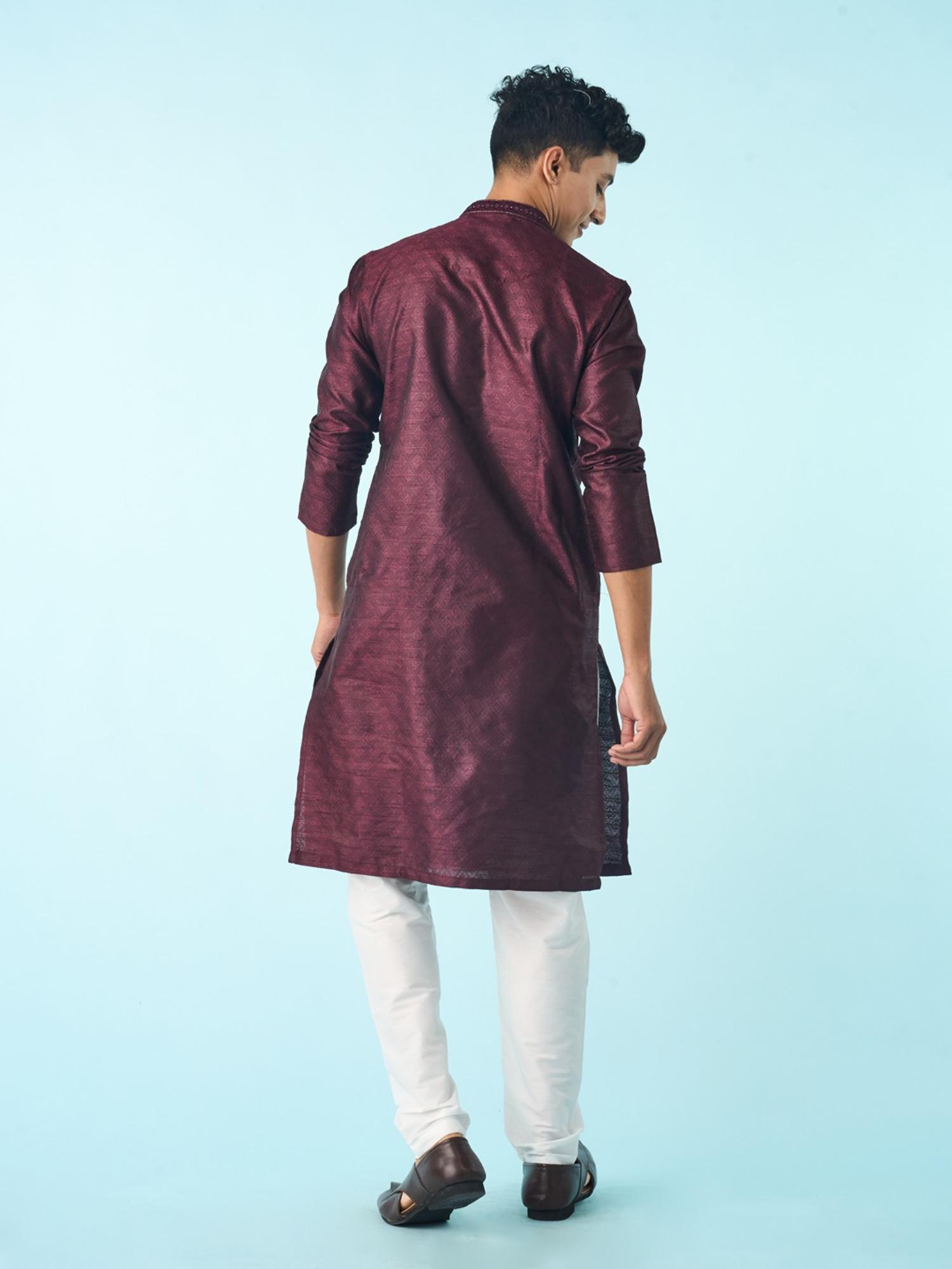 Regal Wine Elegant Festivity Kurta