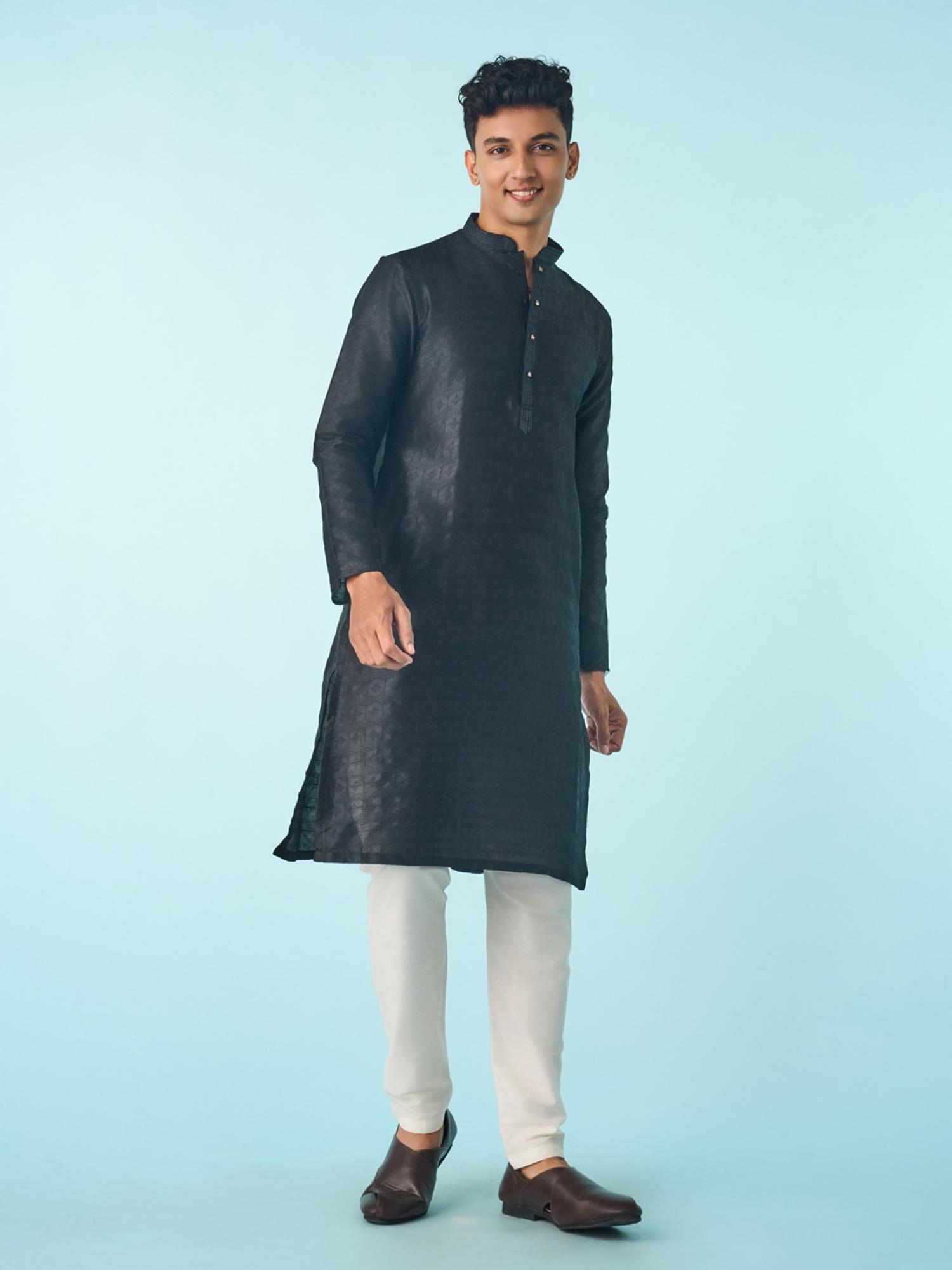 Majestic Black Kurta