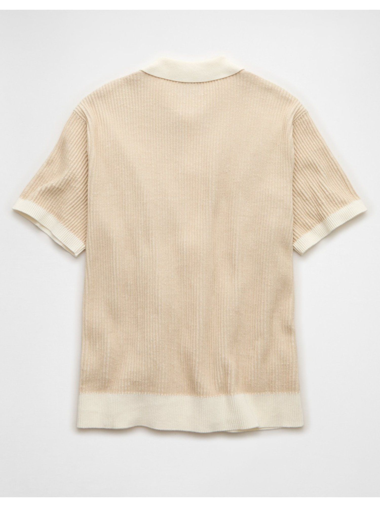 White Striped Button Up Sweater