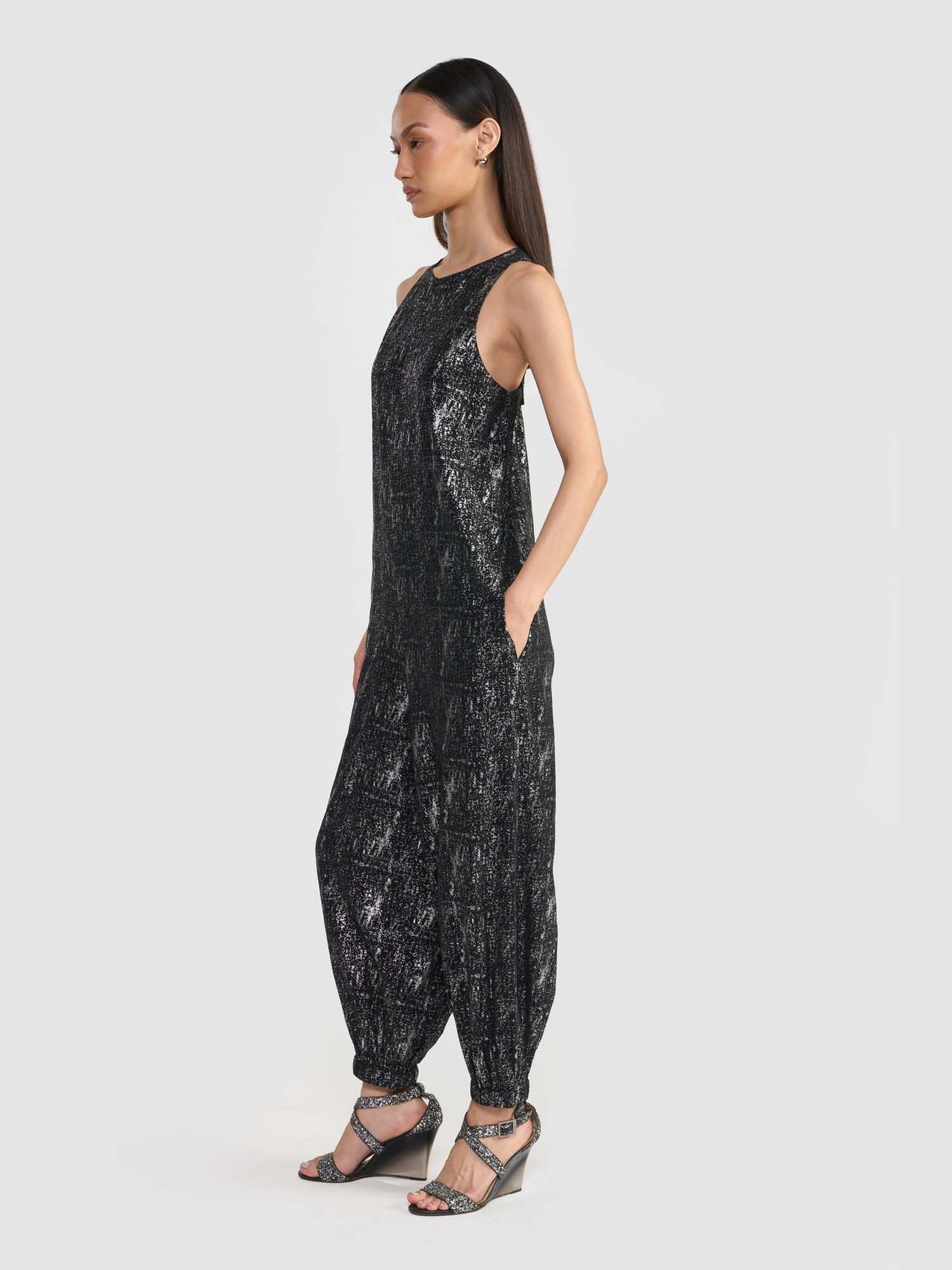 Iris Black Jumpsuit