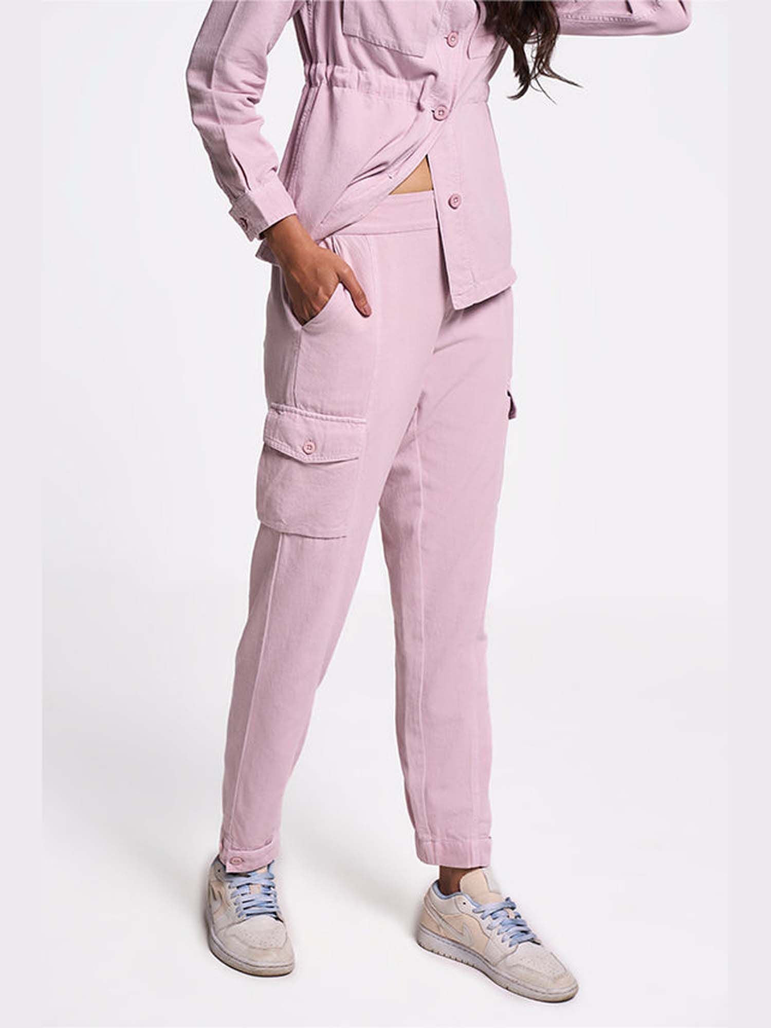 Astrid Pink Khadi Cargo