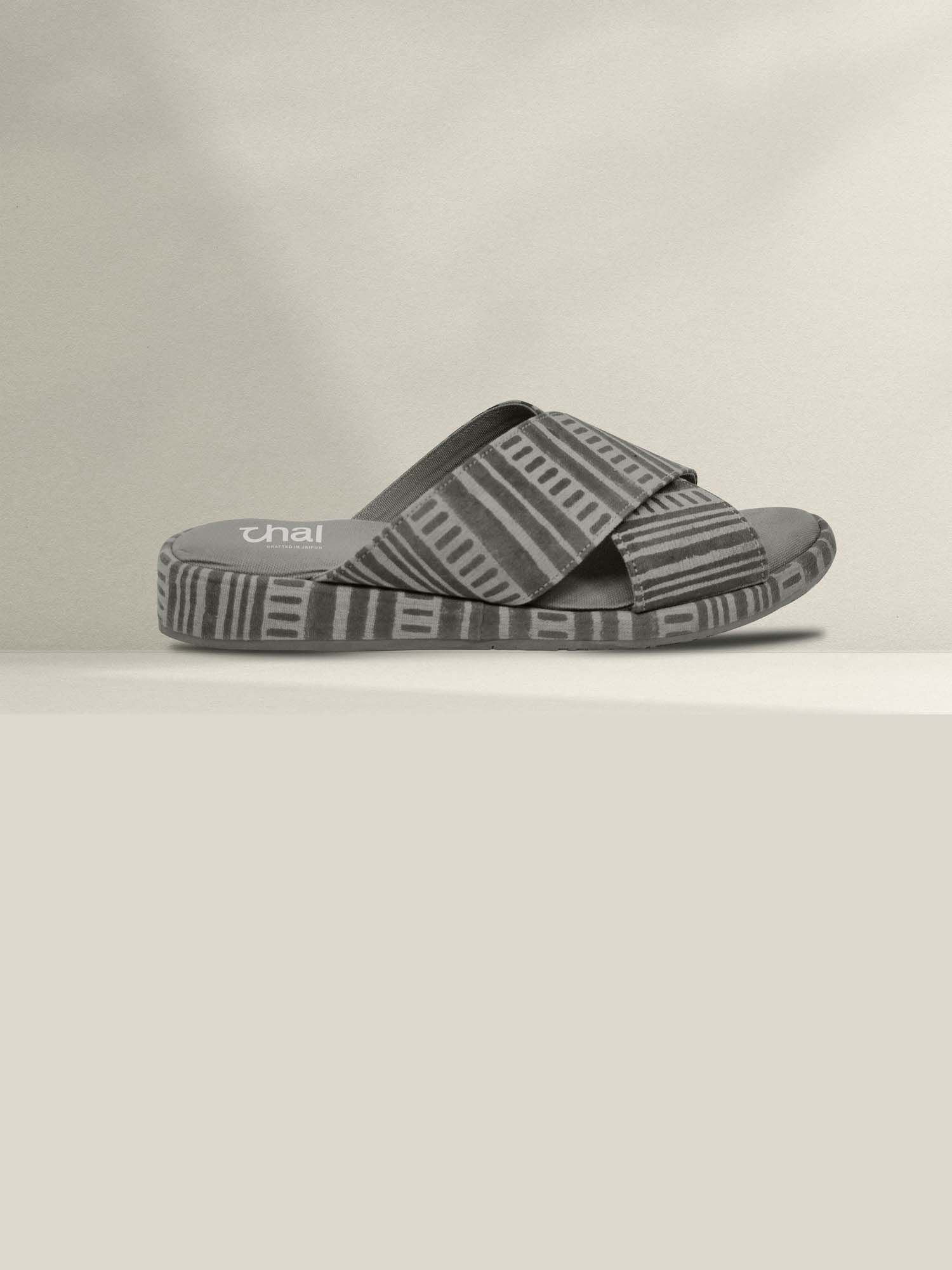 Criss Cross Brown Slippers