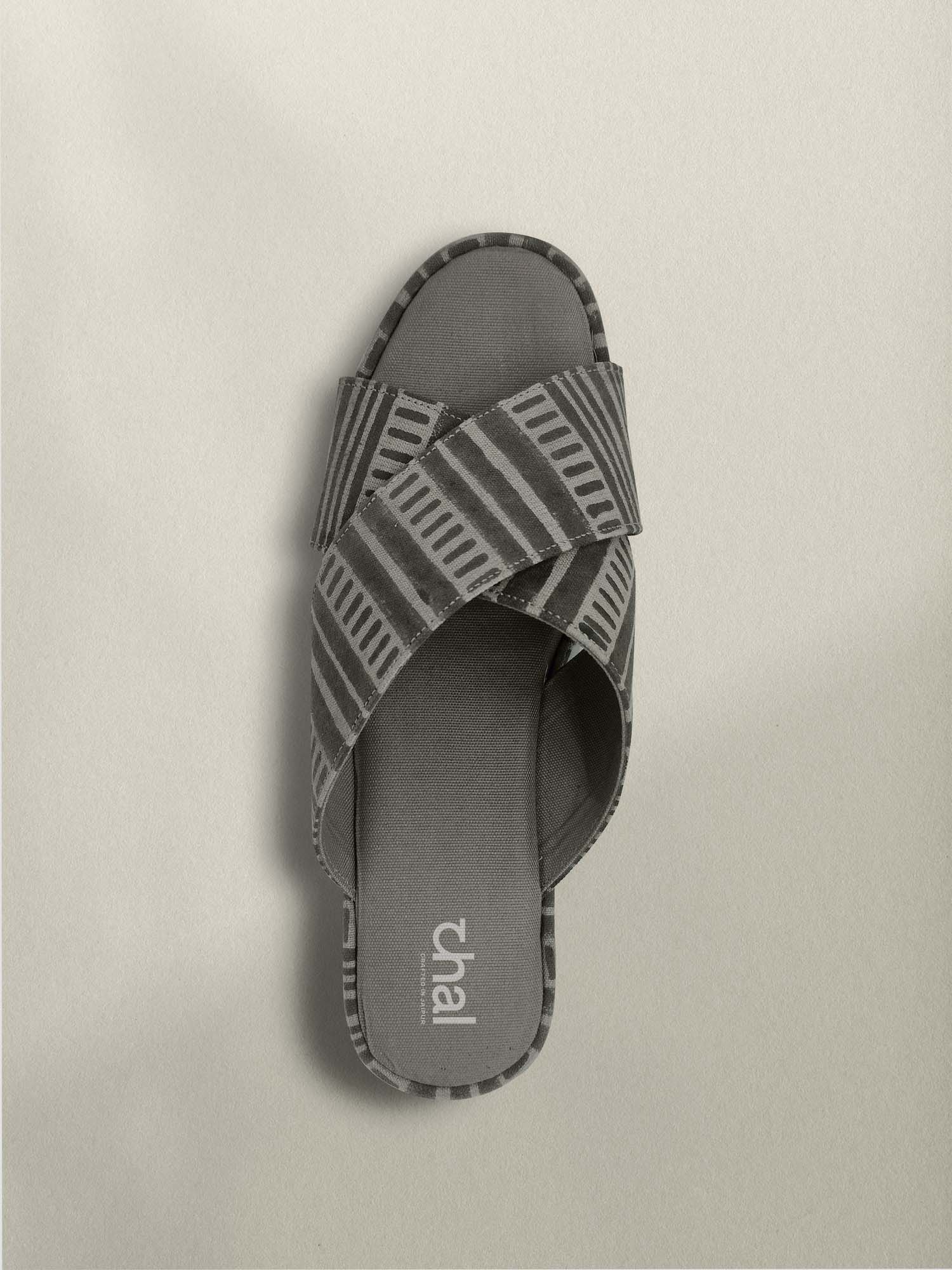 Criss Cross Brown Slippers