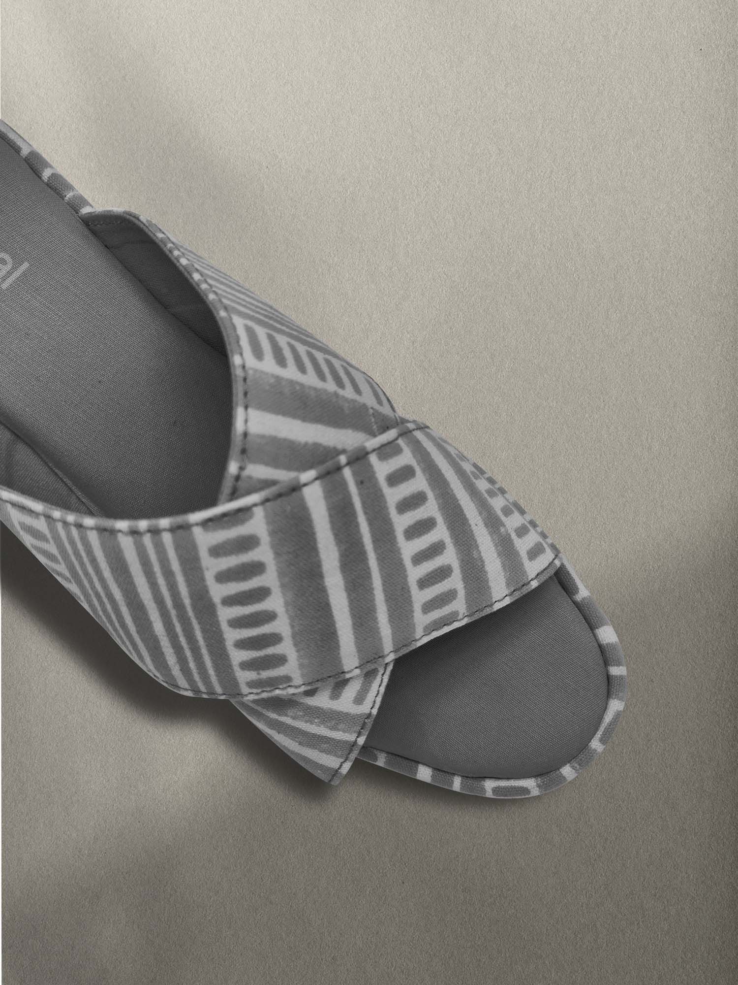 Criss Cross White Slippers