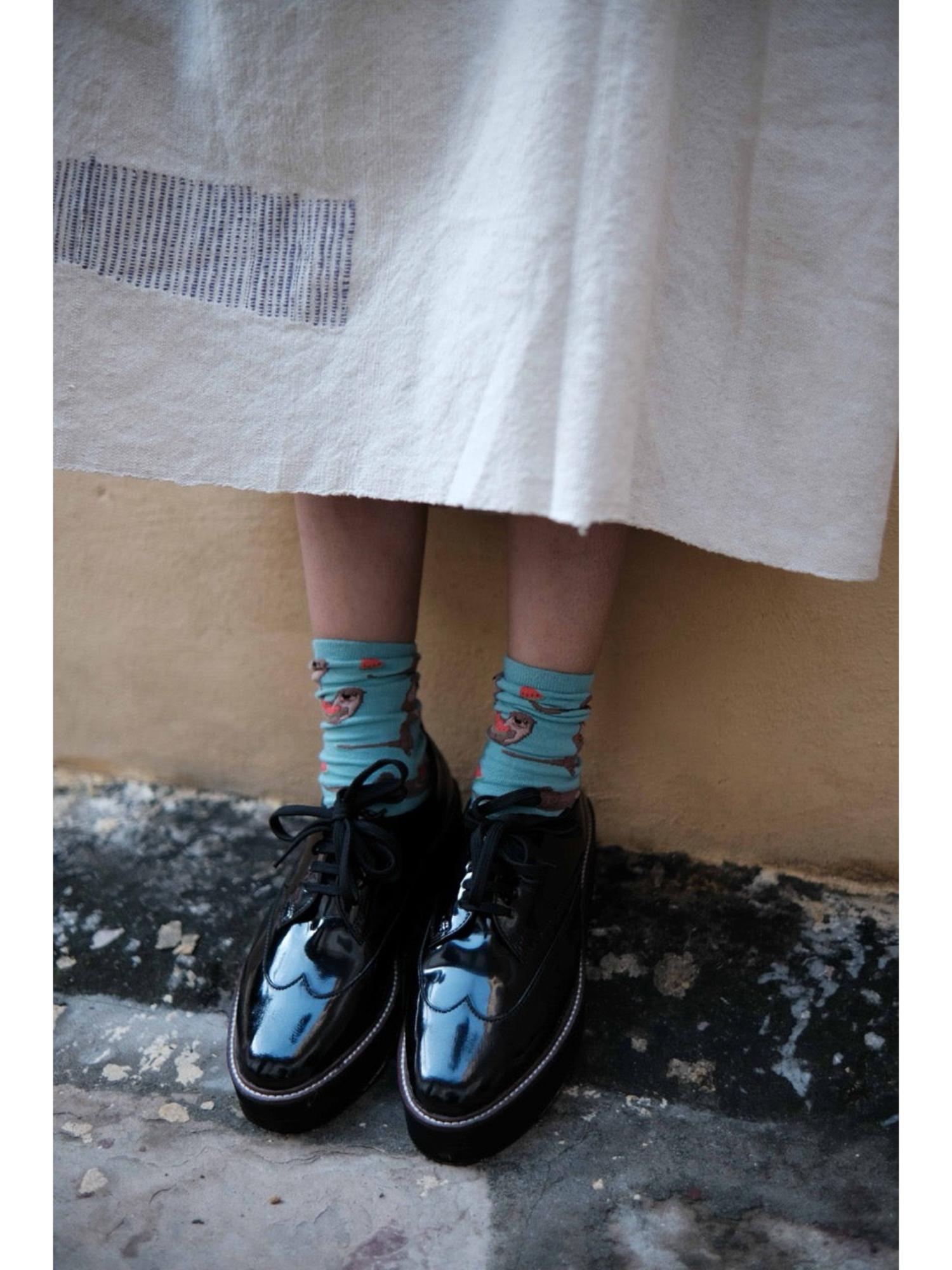 Black Oxford Patent Leather Shoes