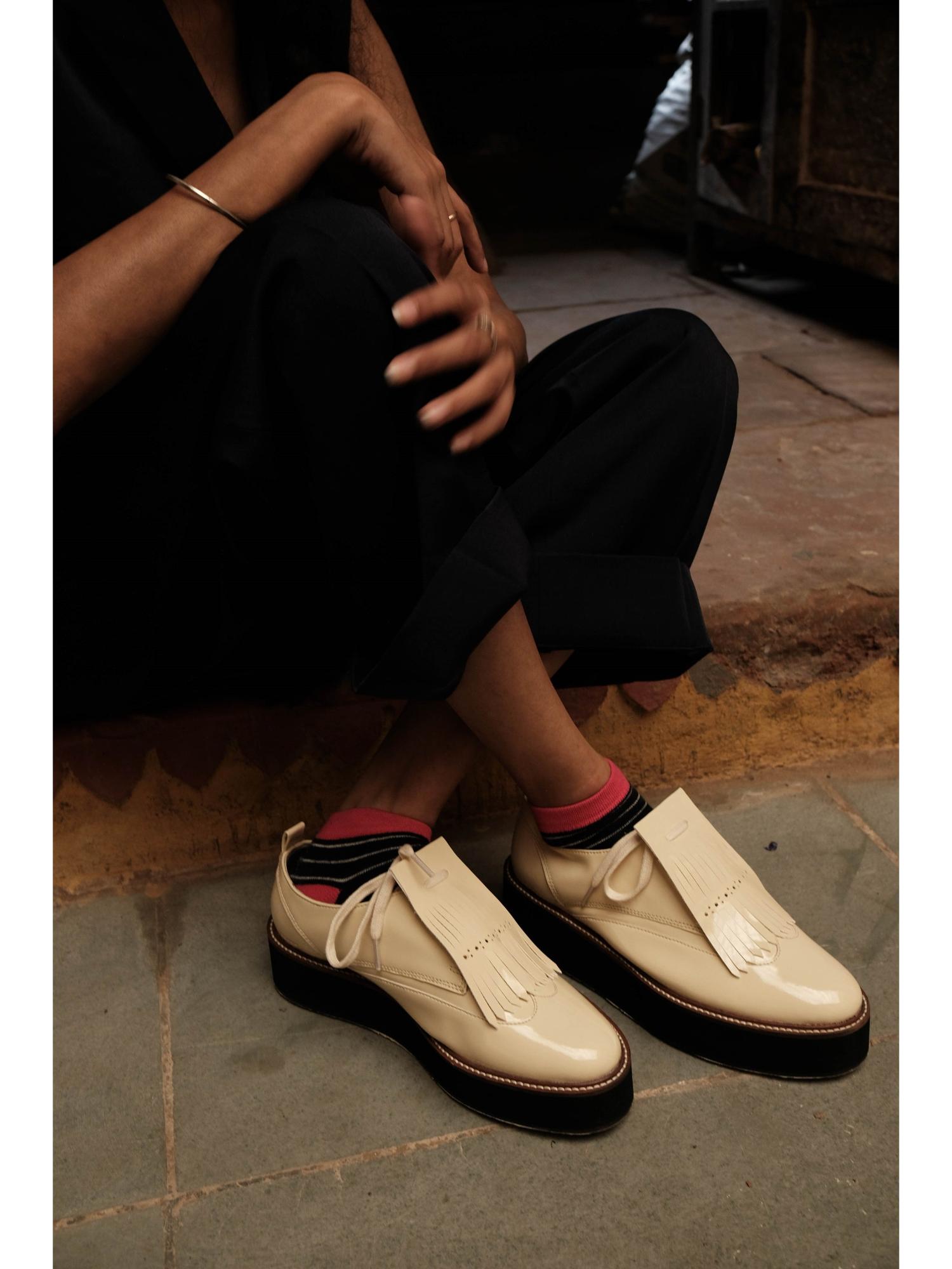 Cream Oxford Pastel Shoes
