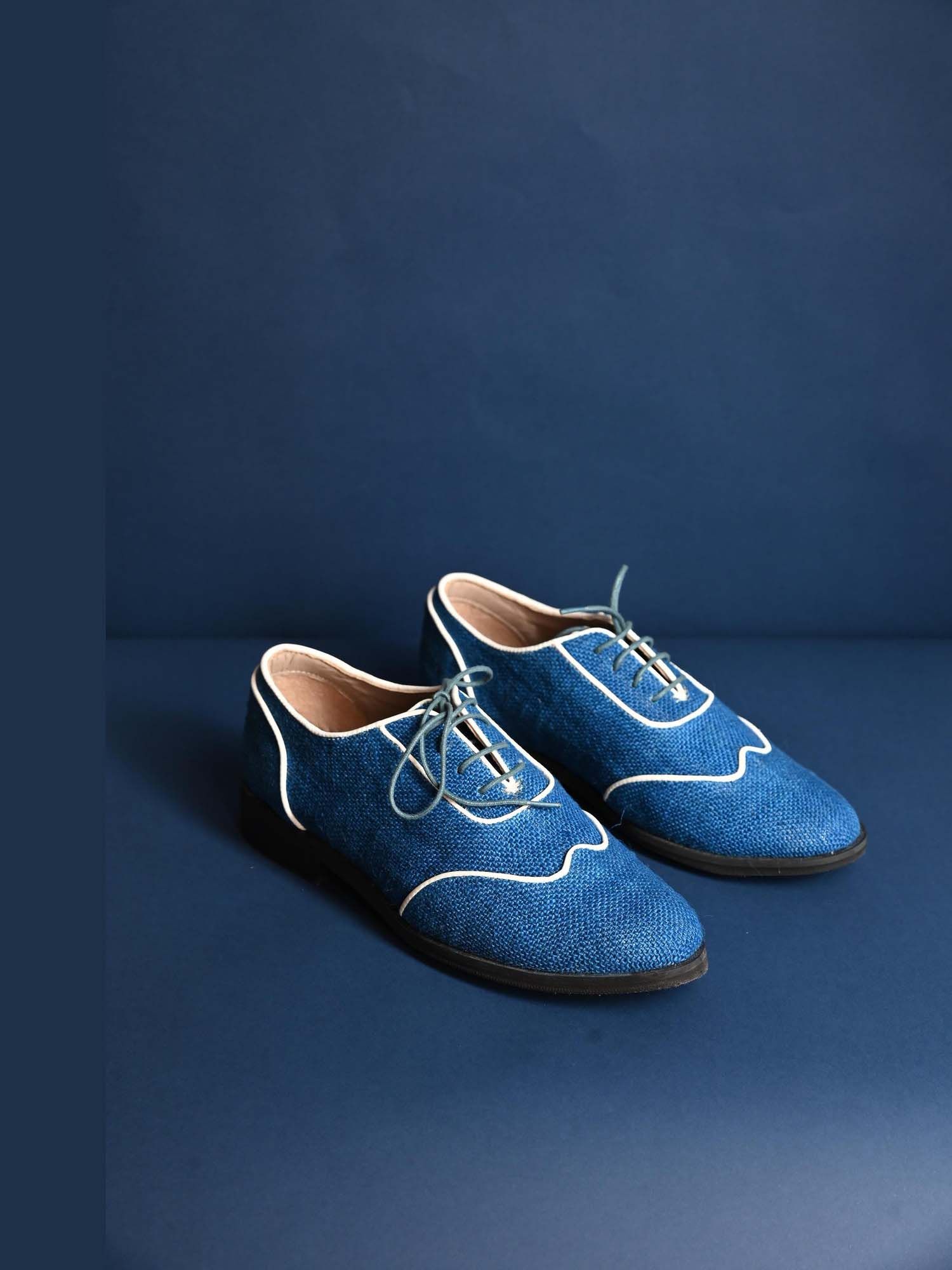 Roshni Oxfords Blue Shoes