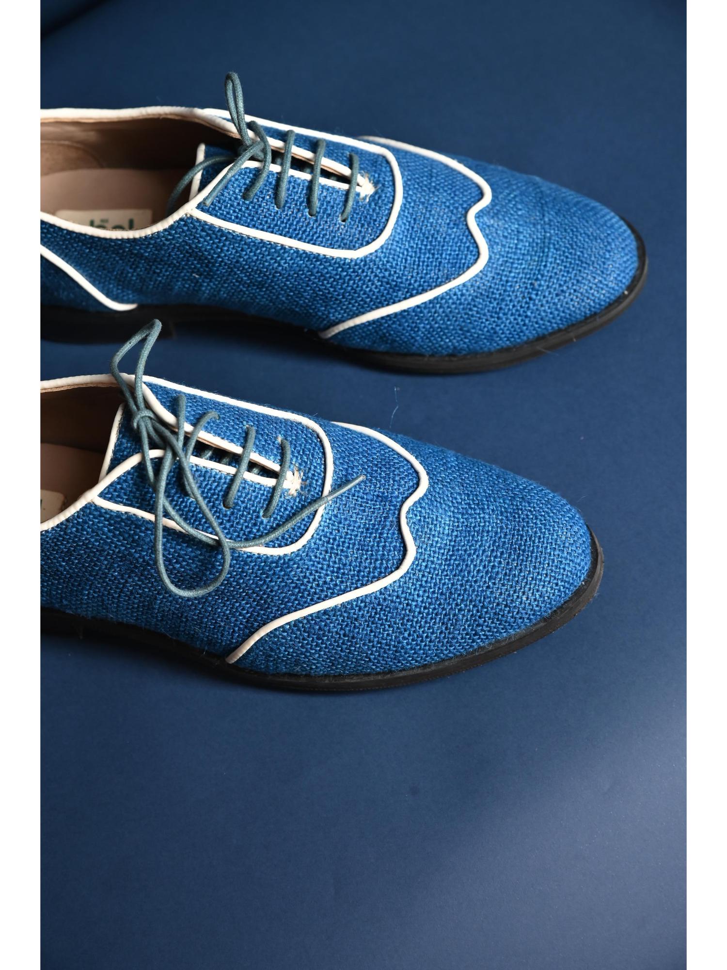 Roshni Oxfords Blue Shoes