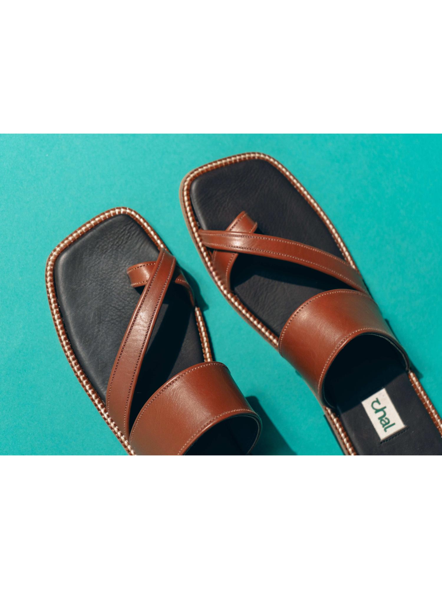 Tan Kolha Slippers