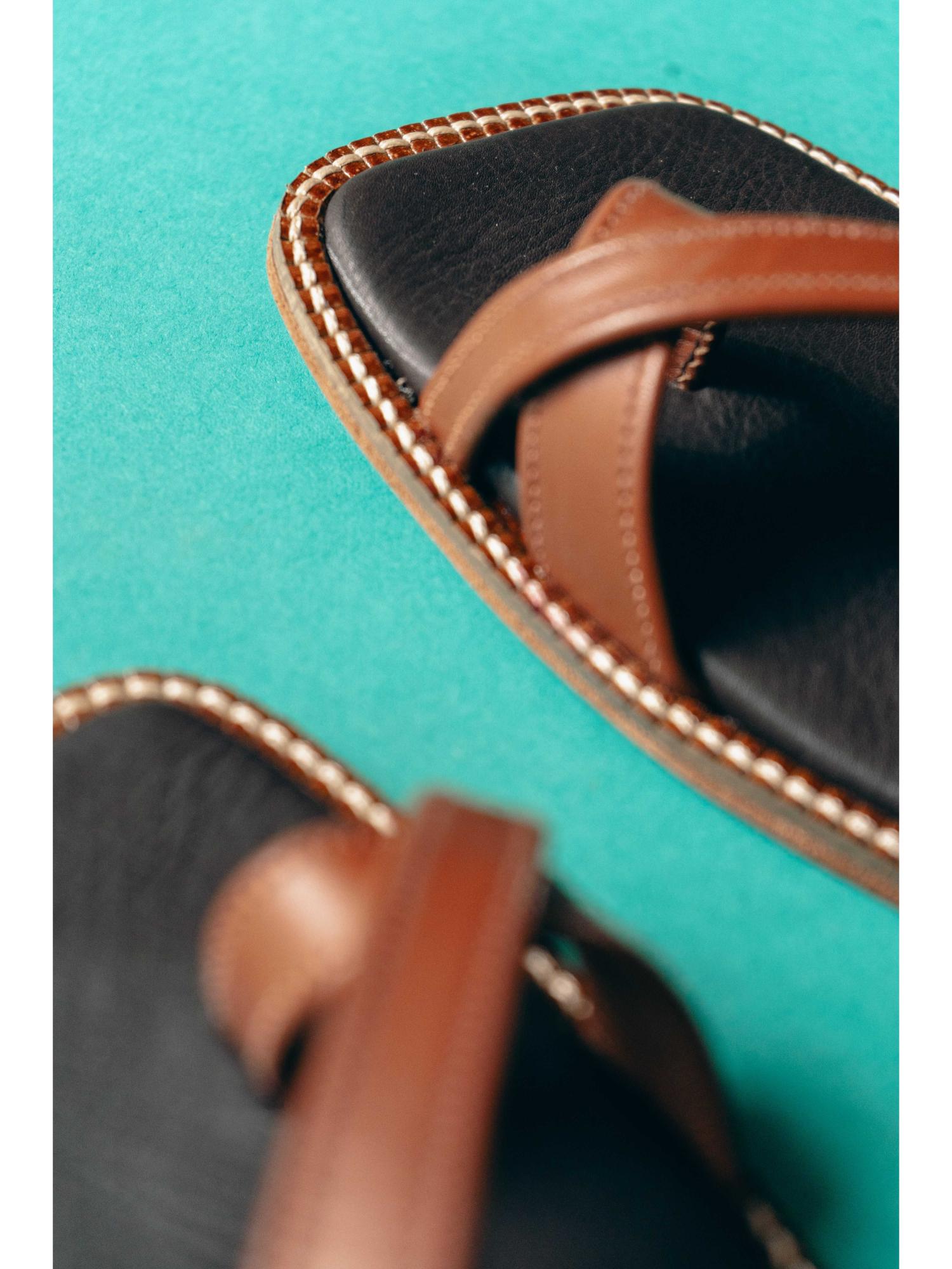 Tan Kolha Slippers