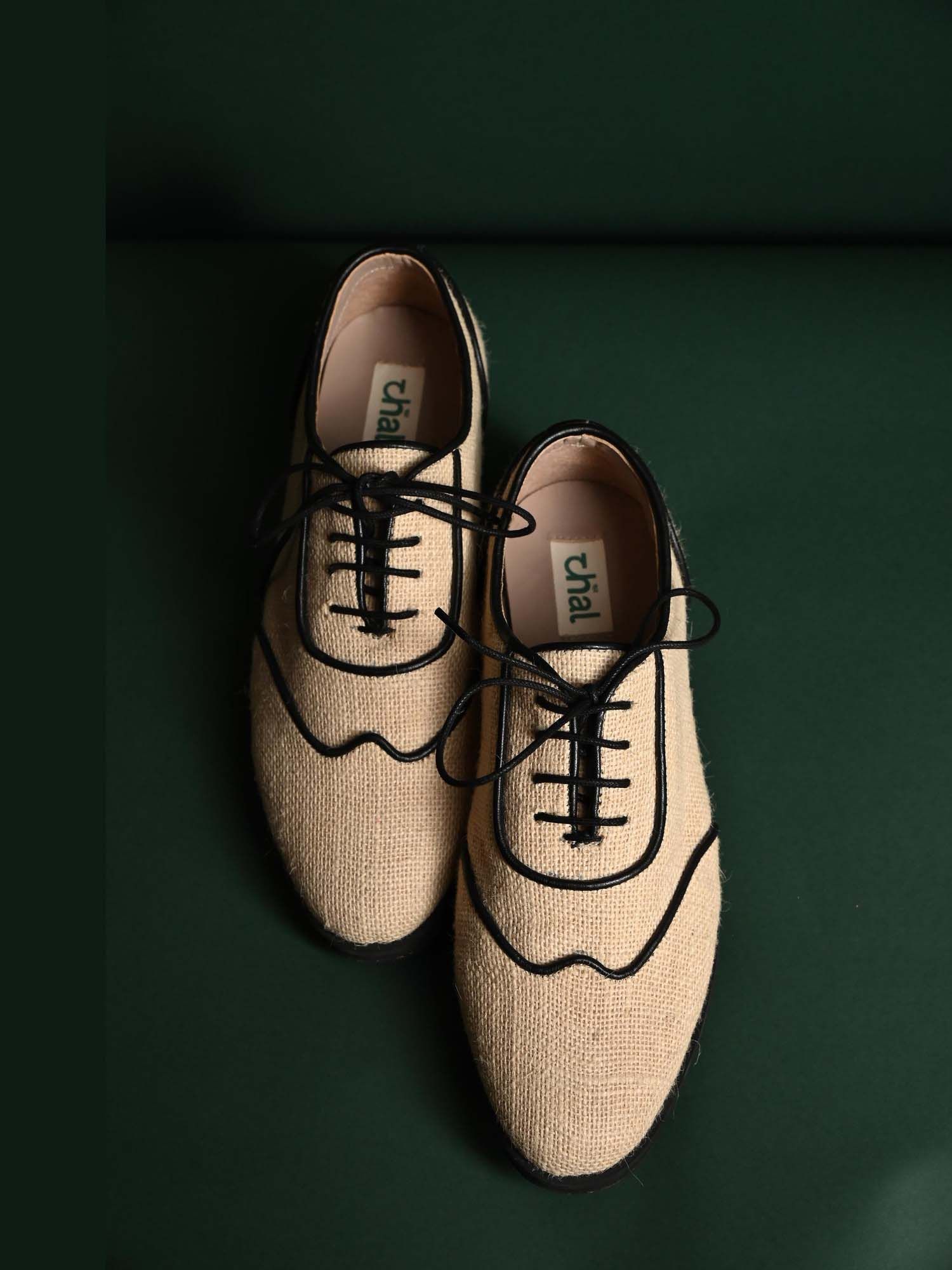Roshni Oxfords Beige Men Shoes