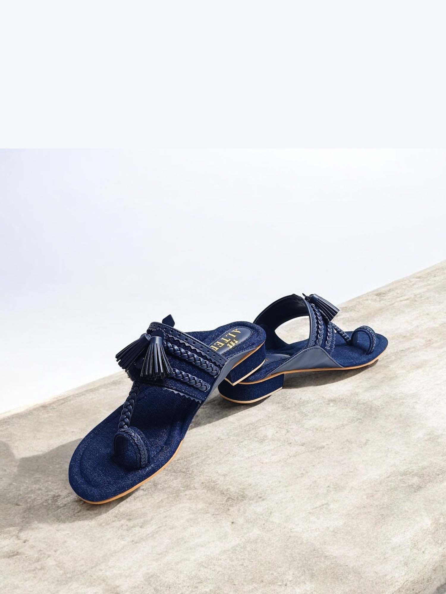 Denim Kohla One Toe Flats