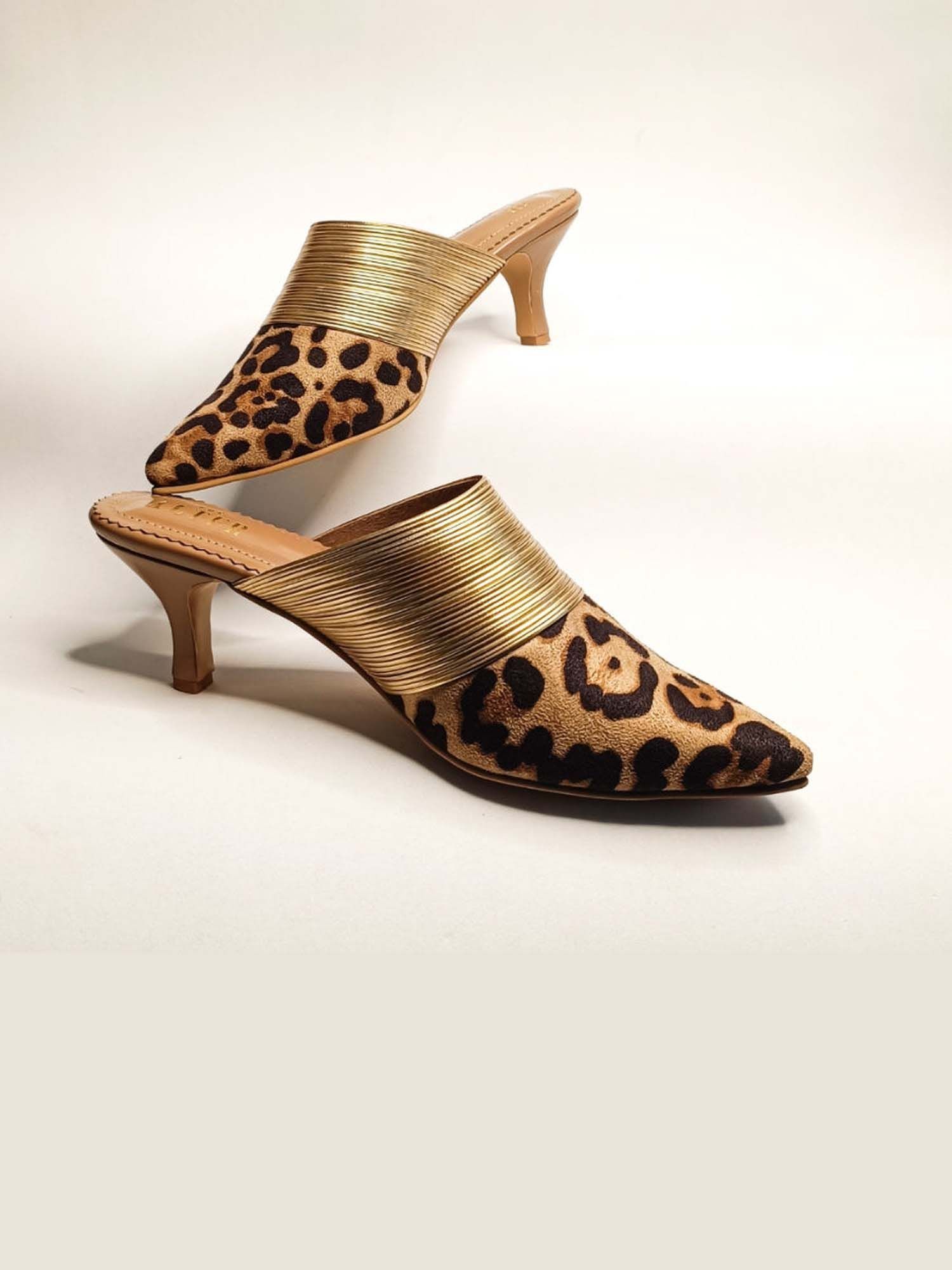 Jane Suede Multi Colored Stiletto Heel Mules