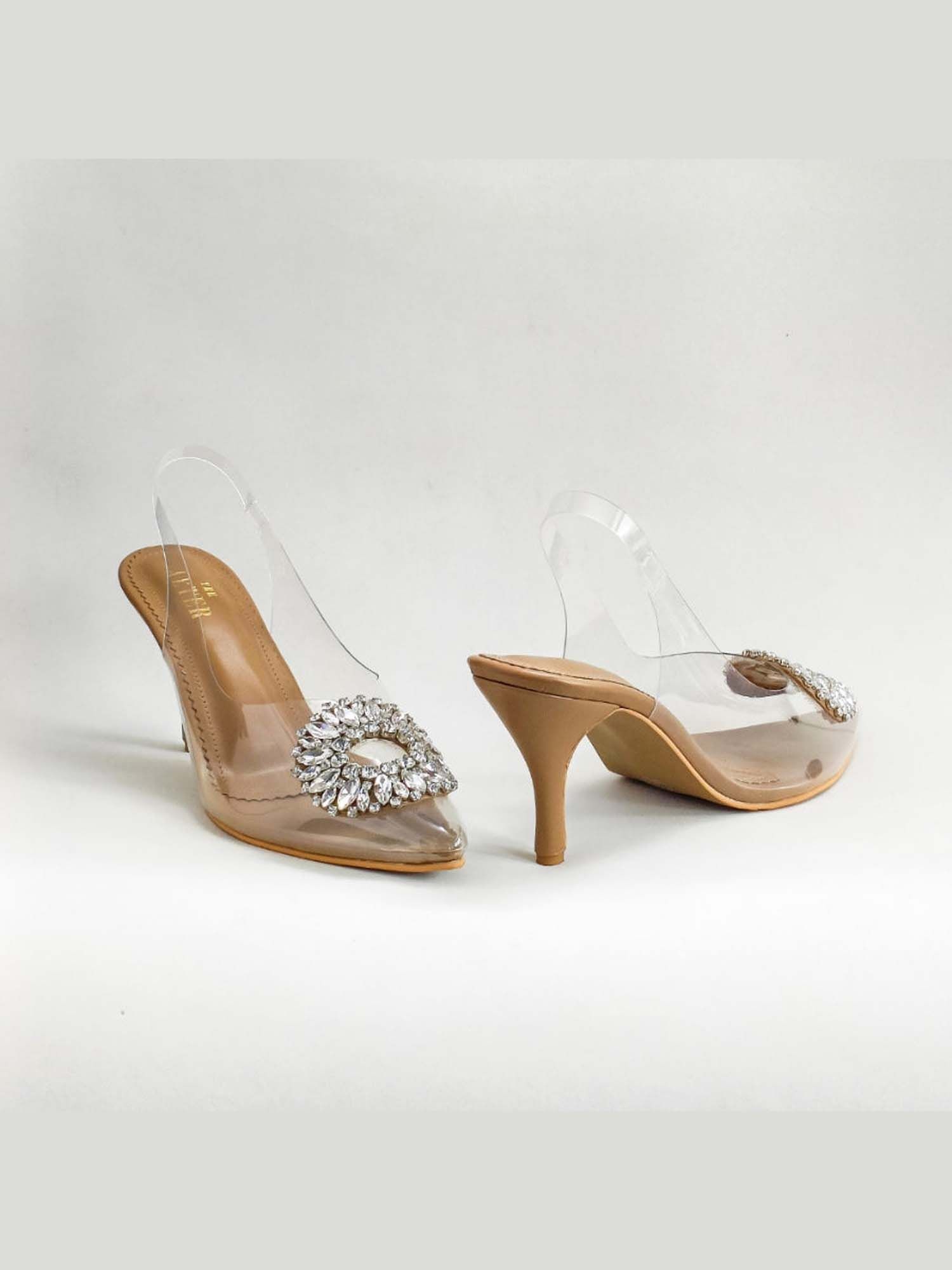 Julia Nude Embellished Stiletto Heels