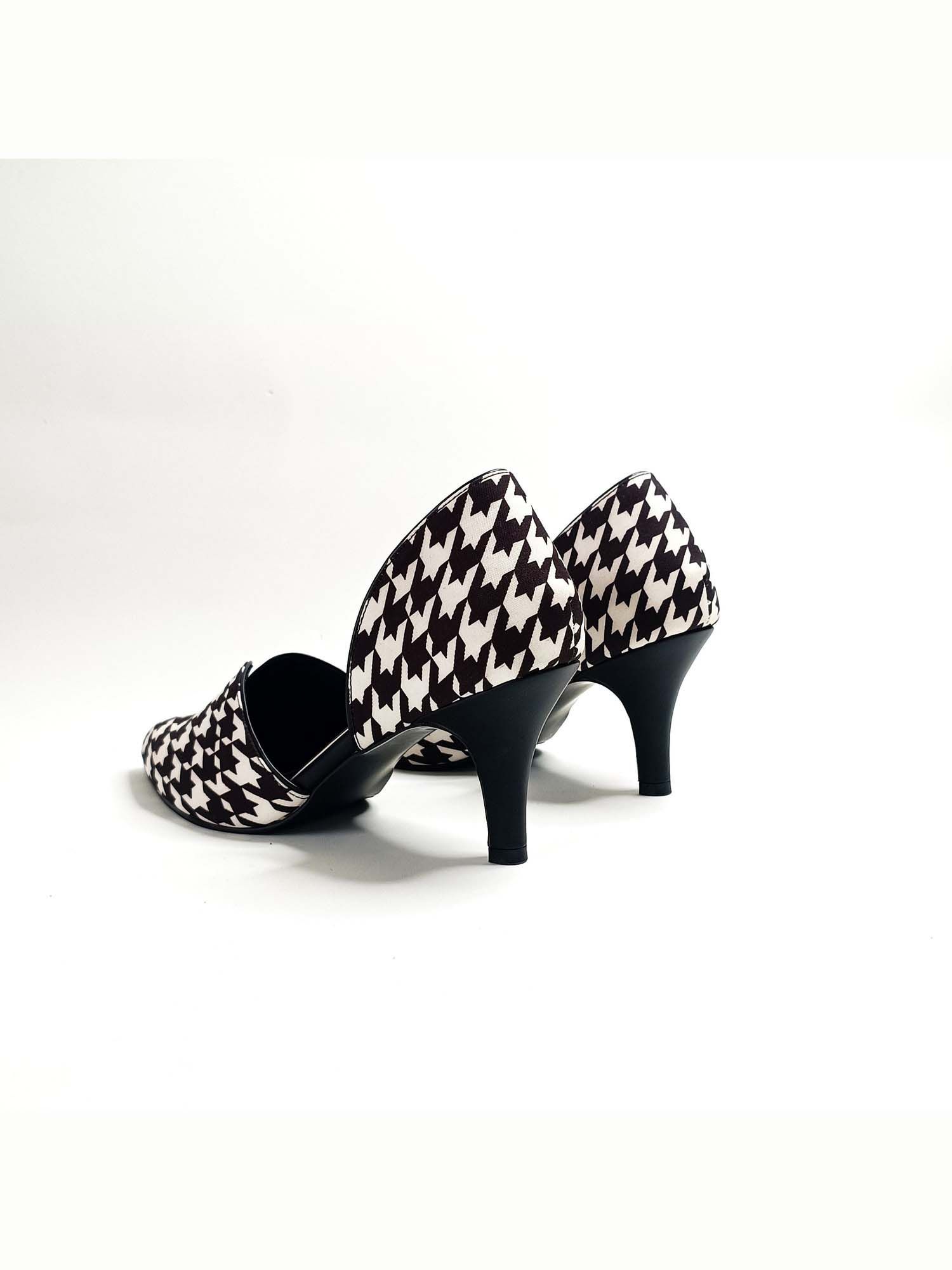 Kate Black Houndstooth Pumps