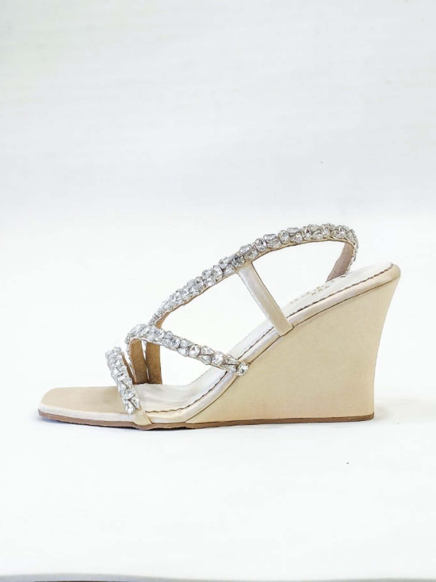 Kiara Embellished T Shaped Wedges