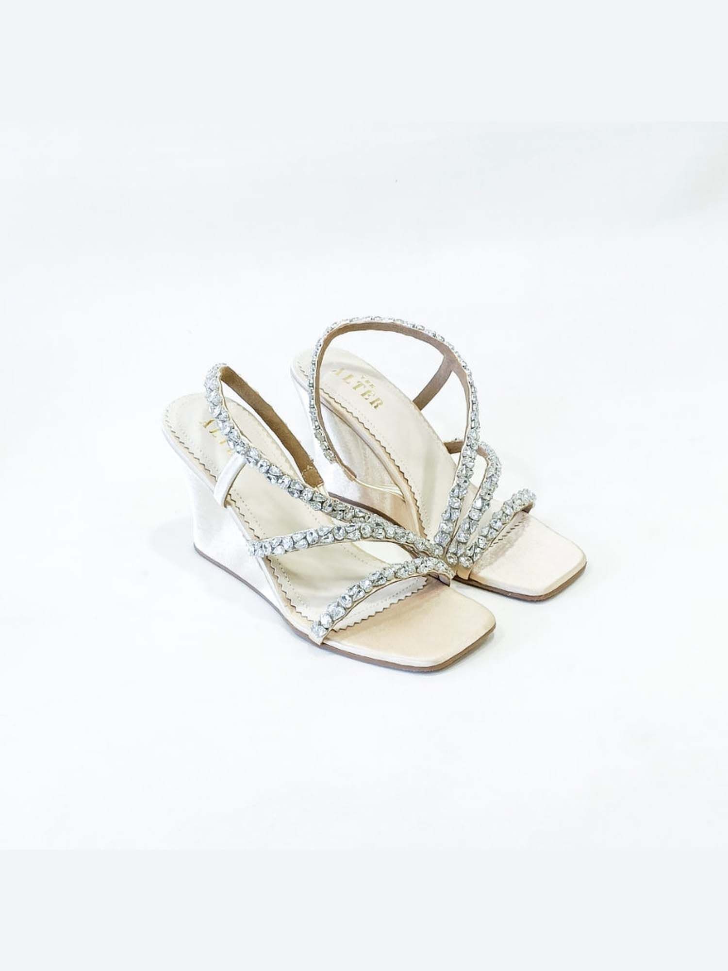 Kiara Embellished T Shaped Wedges