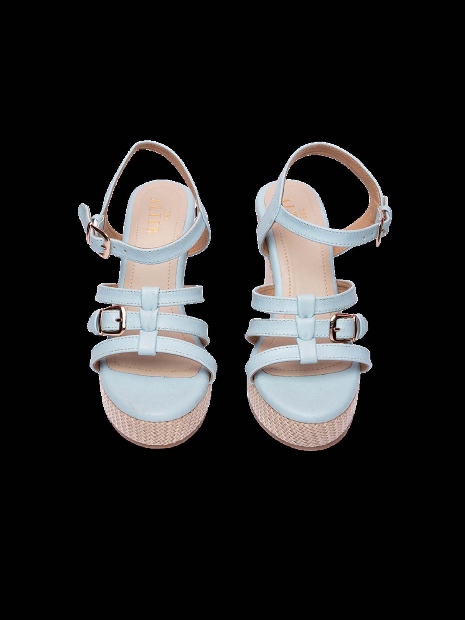 Maria Blue Wedge Heels