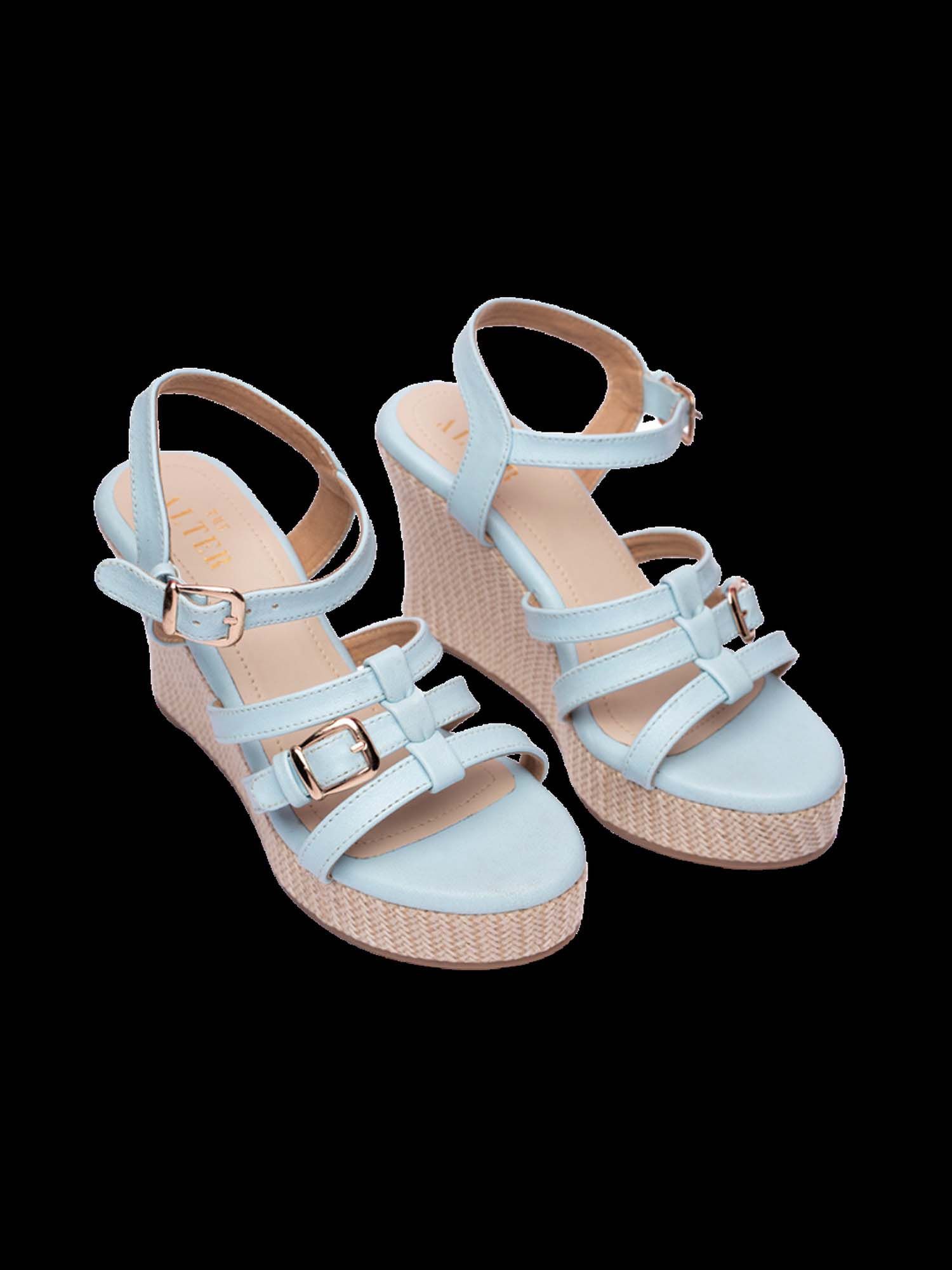 Maria Blue Wedge Heels